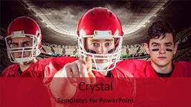  Presentation with grunge american football field - Beautiful theme featuring american football team against rugby backdrop and a crimson colored foreground
