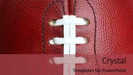  Presentation with american football - PPT layouts featuring american-football-texture-and-laces background and a red colored foreground
