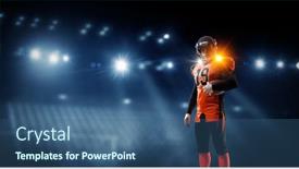  Presentation with american football - PPT theme enhanced with american-football-theme-hottest-match background and a ocean colored foreground