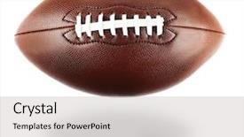 Presentation with american football - Theme having american football with shadow isolated background and a light gray colored foreground