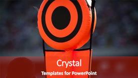  Presentation with american football - Audience pleasing presentation theme consisting of american football yard markers - sports backdrop and a crimson colored foreground