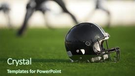  Presentation with american football - Beautiful presentation design featuring american football backdrop and a tawny brown colored foreground