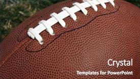  Presentation with american football - PPT theme featuring american football background and a tawny brown colored foreground