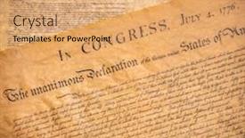  Presentation with declaration independence - Slides consisting of american-founding-documents-the-constitution background and a coral colored foreground