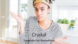  Presentation with african american girl power business - PPT theme enhanced with american girl wearing golden queen background and a light gray colored foreground