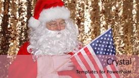  Presentation with sequin - Slide deck with american gold sequin background christmas background and a coral colored foreground