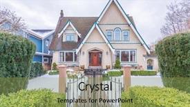  Presentation with veterans forces moving house american - Presentation featuring american house in winter snow background and a  colored foreground