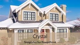  Presentation with veterans forces moving house american - Beautiful slide set featuring american house in winter snow backdrop and a  colored foreground