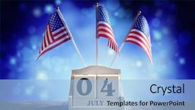  Presentation with 4th july - Beautiful slide set featuring american independence day 4th backdrop and a light blue colored foreground