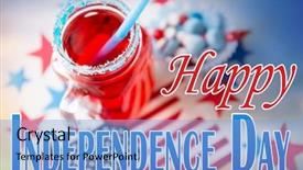  Presentation with mason jar - Colorful presentation enhanced with american independence day celebration patriotism backdrop and a  colored foreground