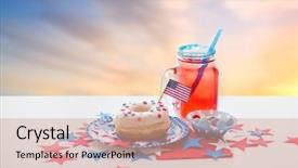  Presentation with independence day - Presentation design having american independence day celebration patriotism background and a  colored foreground
