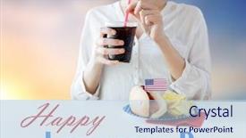  Presentation with independence day - Presentation design enhanced with american independence day celebration patriotism background and a sky blue colored foreground