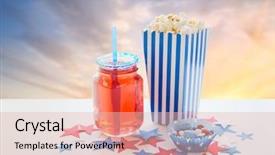  Presentation with independence day - PPT theme featuring american independence day celebration patriotism background and a  colored foreground