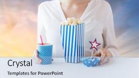  Presentation with independence day - Slide set consisting of american independence day celebration patriotism background and a light blue colored foreground