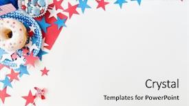  Presentation with tableware - PPT theme featuring american independence day celebration patriotism background and a white colored foreground