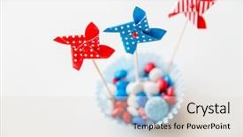  Presentation with independence day - Slides consisting of american independence day celebration patriotism background and a  colored foreground