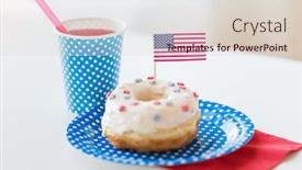  Presentation with independence day - Presentation theme enhanced with american-independence-day-celebration-patriotism background and a lemonade colored foreground