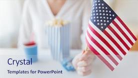  Presentation with 4th july - Colorful presentation theme enhanced with american independence day celebration patriotism backdrop and a  colored foreground