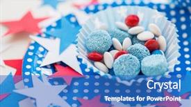  Presentation with independence day - PPT theme with american independence day celebration patriotism background and a teal colored foreground