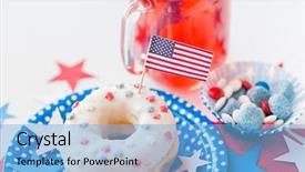  Presentation with independence day - PPT theme having american independence day celebration patriotism background and a light blue colored foreground