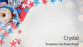  Presentation with tableware - Audience pleasing PPT theme consisting of american independence day celebration patriotism backdrop and a white colored foreground