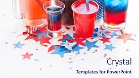  Presentation with independence day - Theme with american independence day celebration patriotism background and a  colored foreground