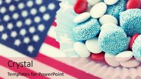  Presentation with independence day - Presentation enhanced with american independence day celebration patriotism background and a coral colored foreground
