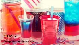  Presentation with independence day - Beautiful presentation theme featuring american independence day celebration patriotism backdrop and a red colored foreground