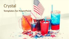  Presentation with independence day - Audience pleasing slides consisting of american independence day celebration patriotism backdrop and a cream colored foreground