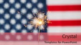  Presentation with independence day - Colorful slides enhanced with fire burns campaign - american independence day patriotism holidays backdrop and a coral colored foreground