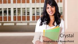  Presentation with university building - Theme with  background and a  colored foreground.