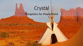  Presentation with american indian - Cool new presentation theme with american indian - monument valley utah usa backdrop and a light blue colored foreground