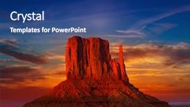  Presentation with american indian - Presentation theme consisting of american indian - monument valley west mitten background and a ocean colored foreground