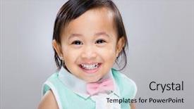  Presentation with american indian - Colorful presentation theme enhanced with american indian - multiracial baby girl smile backdrop and a light gray colored foreground