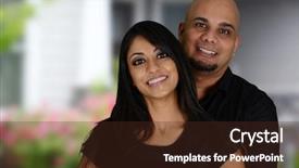  Presentation with american indian - Presentation design enhanced with american indian - nice minority family together outside background and a tawny brown colored foreground