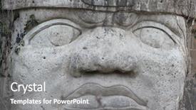  Presentation with mayan - Amazing PPT layouts having south america monuments - mayan statute closeup backdrop and a gray colored foreground