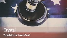  Presentation with legal - PPT theme featuring american legal law concept image background and a coral colored foreground