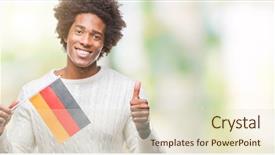  Presentation with free american flag - Amazing presentation having american man flag of germany backdrop and a  colored foreground