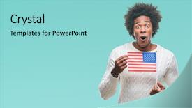  Presentation with america flag - Cool new presentation with american man flag of united backdrop and a  colored foreground