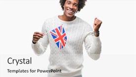  Presentation with united states and flag and eagle - Colorful presentation design enhanced with american man flag of united backdrop and a white colored foreground