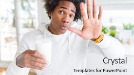  Presentation with african american marriage - Cool new PPT layouts with american man holding and drinking backdrop and a sky blue colored foreground