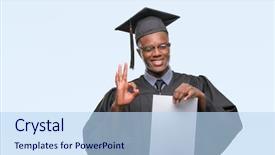  Presentation with african american and baby - PPT layouts with american man holding blank paper background and a  colored foreground