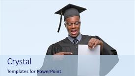  Presentation with ophthalmoscope african american models - Beautiful slides featuring american man holding blank paper backdrop and a  colored foreground