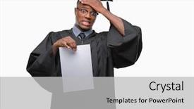  Presentation with african american couples - Presentation theme featuring american man holding blank paper background and a  colored foreground