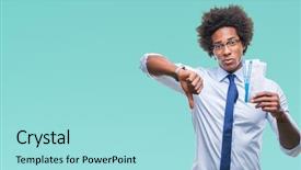  Presentation with american sign language asl - PPT theme enhanced with american man holding boarding pass background and a arctic colored foreground