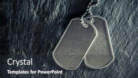  Presentation with veterans day - Colorful slides enhanced with american-military-dog-tags-rough backdrop and a tawny brown colored foreground