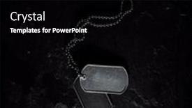  Presentation with veterans day - Theme enhanced with american-military-dog-tags-rough background and a black colored foreground