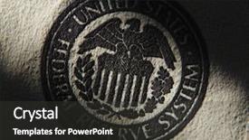 Presentation with united states - Presentation design with american money - united states federal reserve system background and a dark gray colored foreground