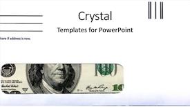  Presentation with american government - Cool new PPT theme with american money in an envelope backdrop and a white colored foreground