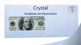  Presentation with american government - Amazing presentation design having american money in an envelope backdrop and a sky blue colored foreground